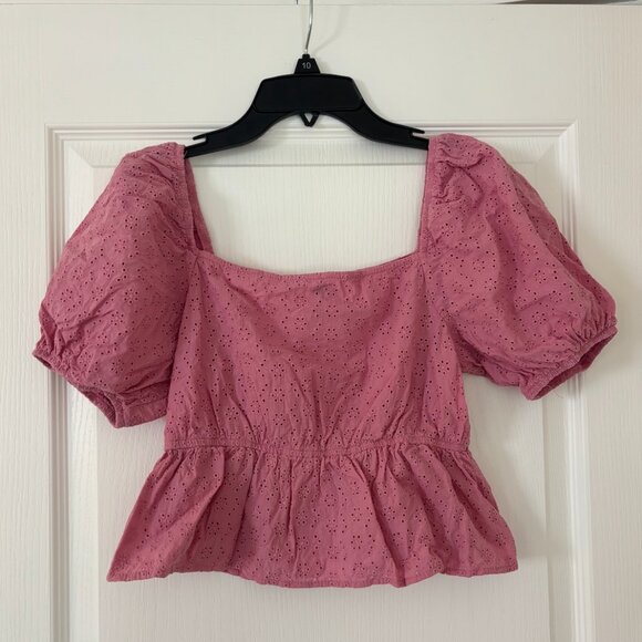 wild fable Tops - Wild Fable Pink Eyelet Top